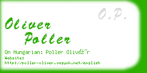 oliver poller business card